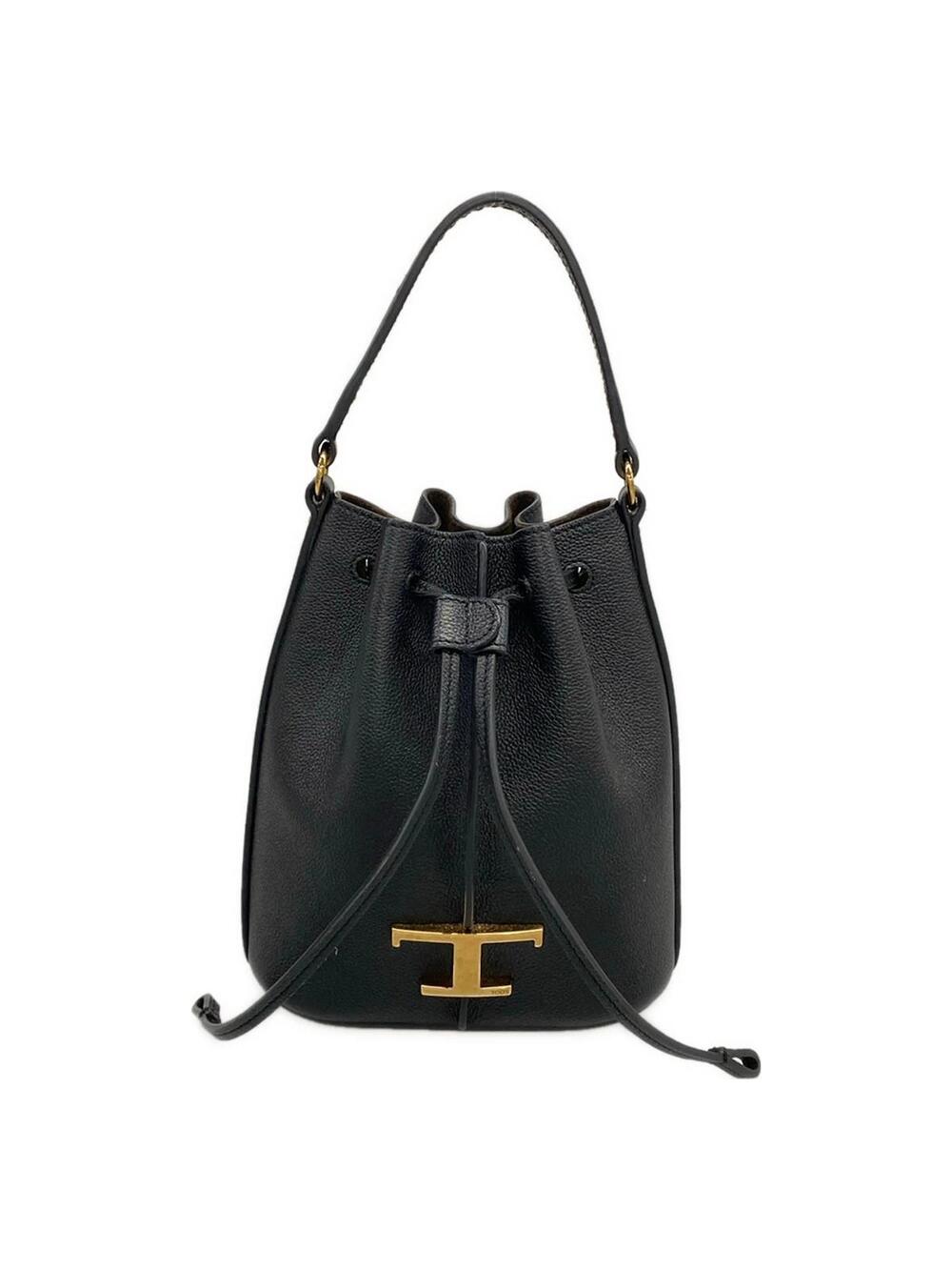 Tod's T Timeless Black Leather Handbag #372136T11B